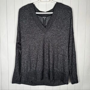 Buffalo David Bitton Gray V-neck Sweater Cozy Minimalist Classic Layering Top M